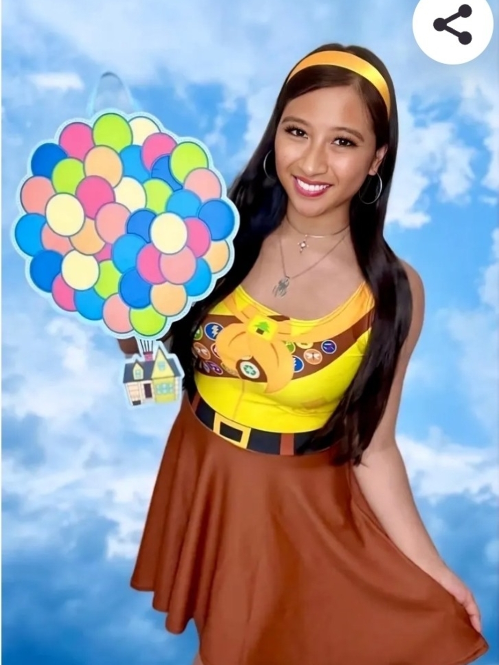 Yellow & Brown PIixar's Up Dress